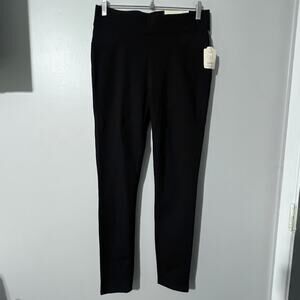 St John’s Bay Black Skinny Pants Leggings Women M Pull On Stretch NWT